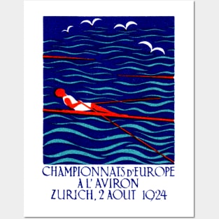 1923 European Rowing Championship Posters and Art